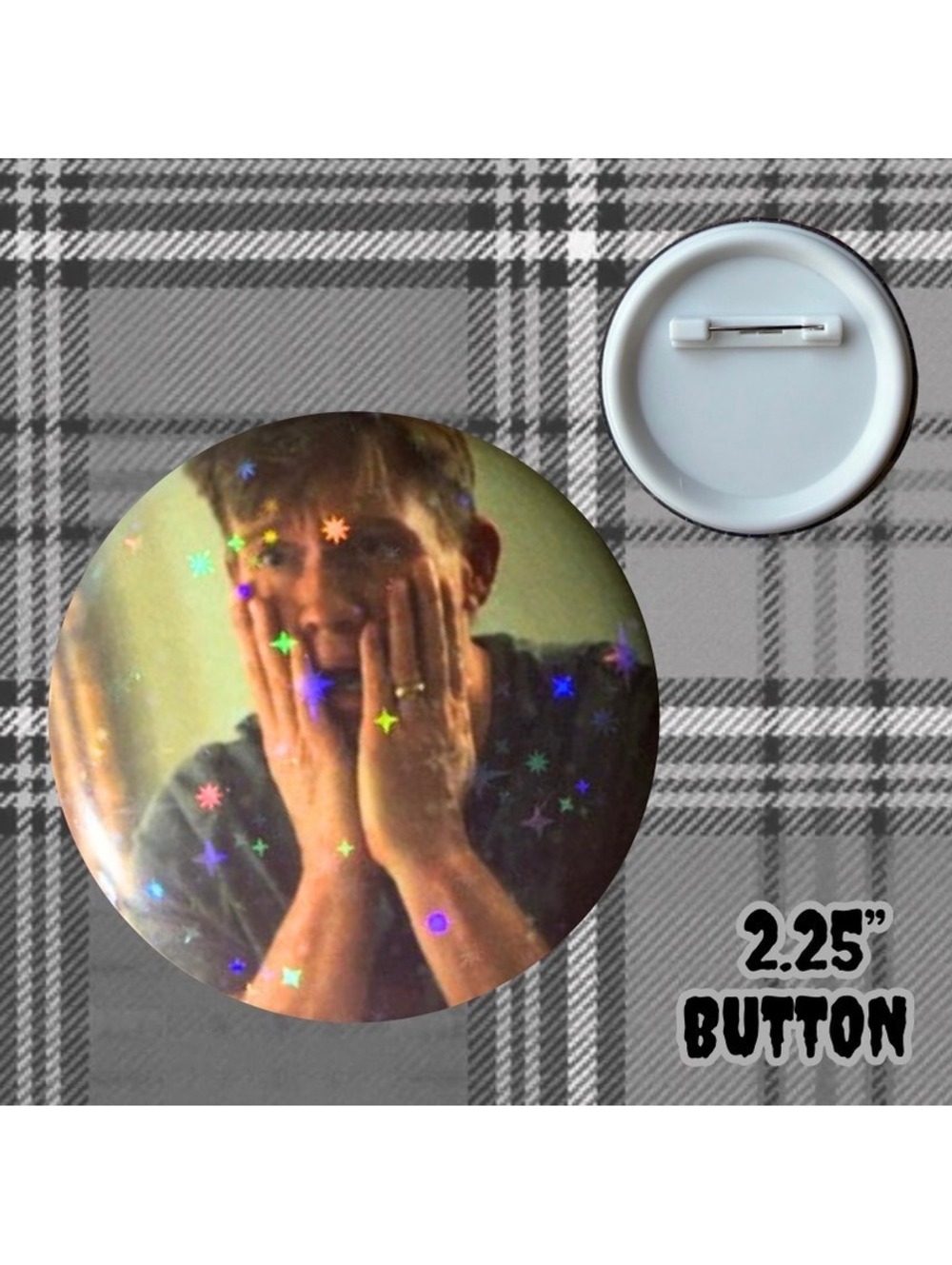 Jeff Yellowjackets 2.25” Handmade Button Pin [COPY]